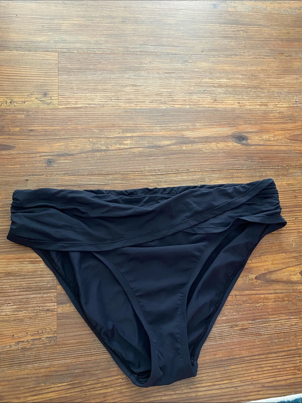 Bleu Rod Beattie Black fold over Waistband Bikini Bottoms